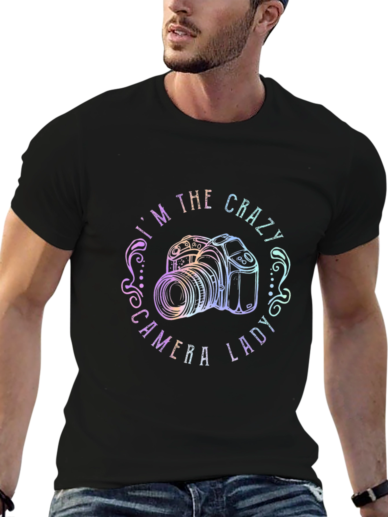 Crazy Camera Lady T-Shirt - Photographer Gift