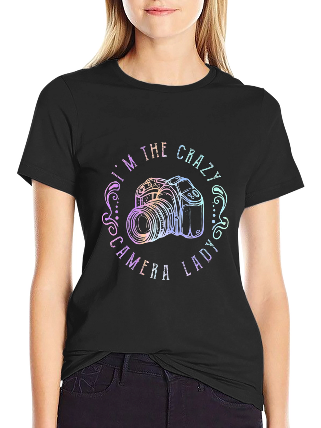 Crazy Camera Lady T-Shirt - Photographer Gift
