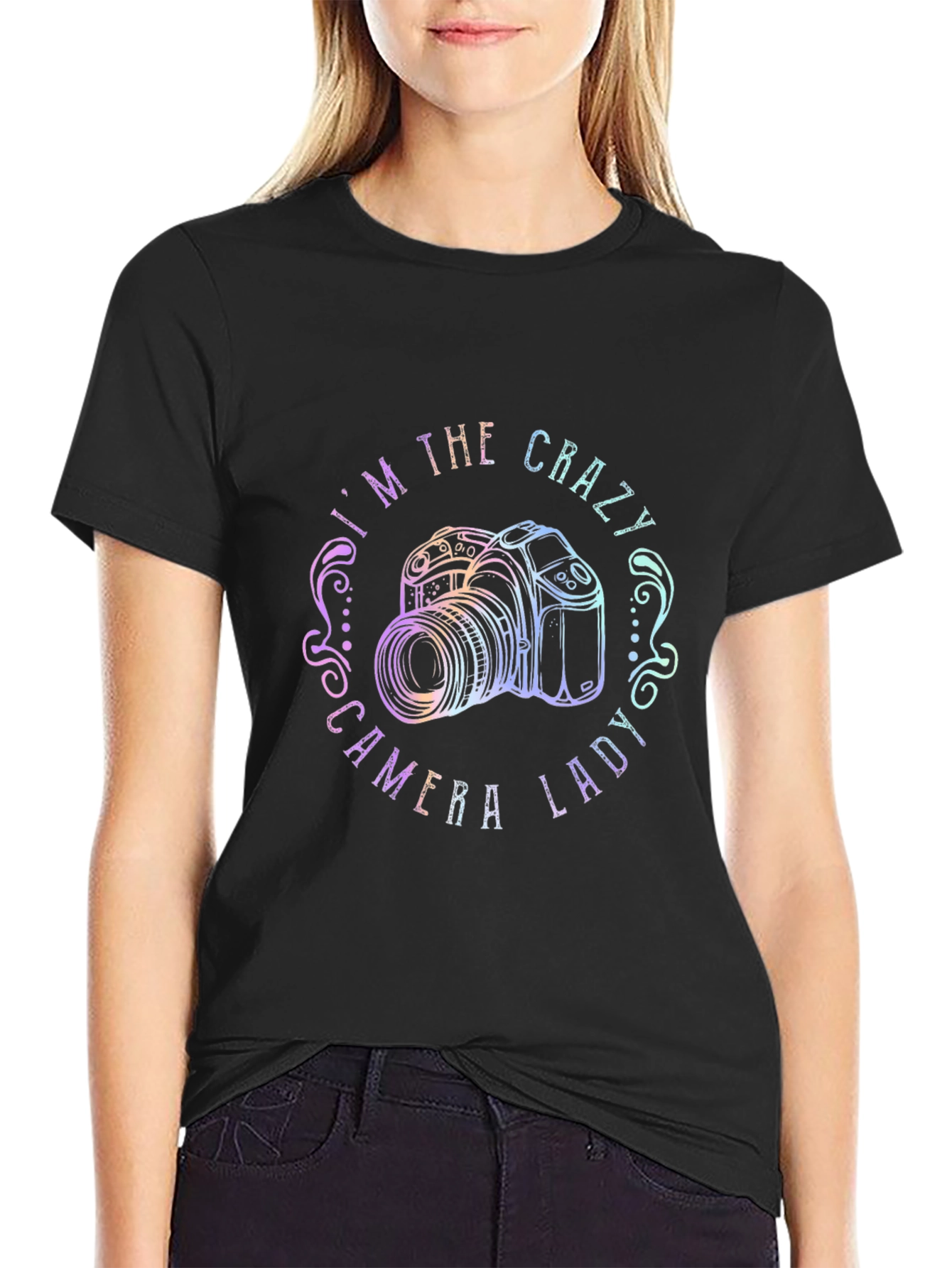 Crazy Camera Lady T-Shirt - Photographer Gift