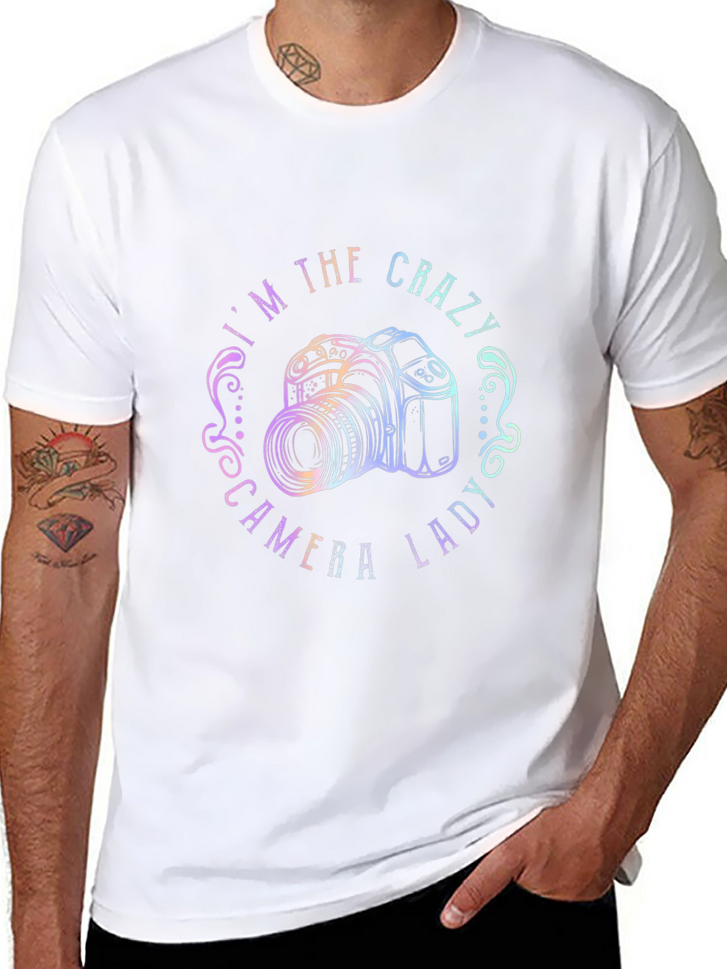 Crazy Camera Lady T-Shirt - Photographer Gift