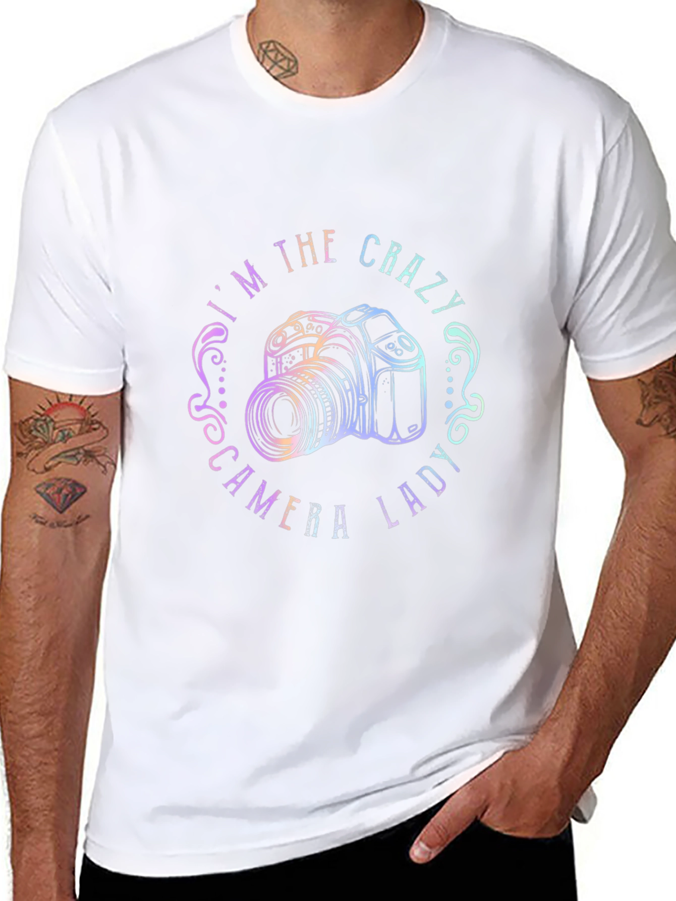 Crazy Camera Lady T-Shirt - Photographer Gift