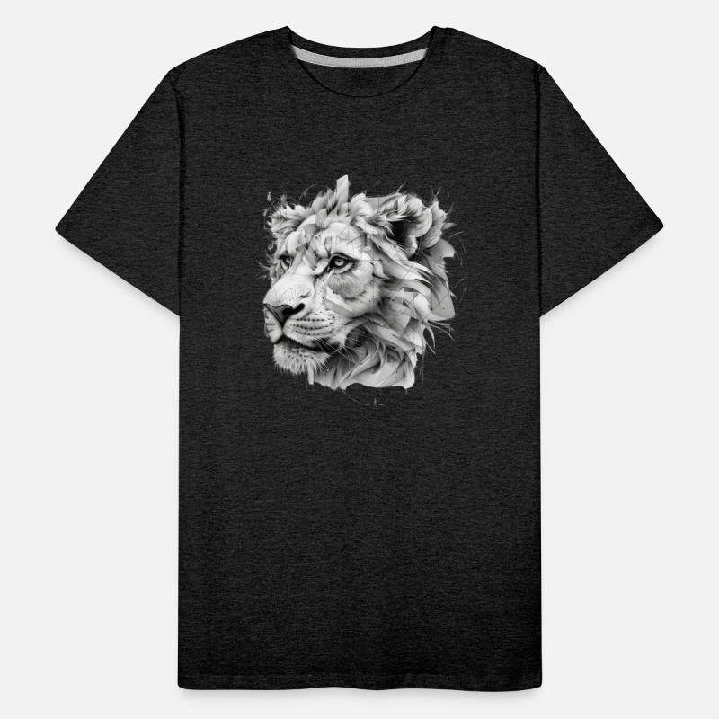 Majestic Lion Portrait in Monochrome With Artistic