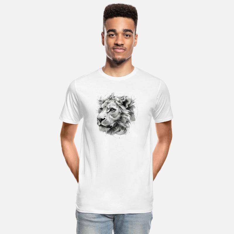 Majestic Lion Portrait in Monochrome With Artistic