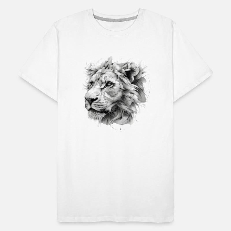 Majestic Lion Portrait in Monochrome With Artistic
