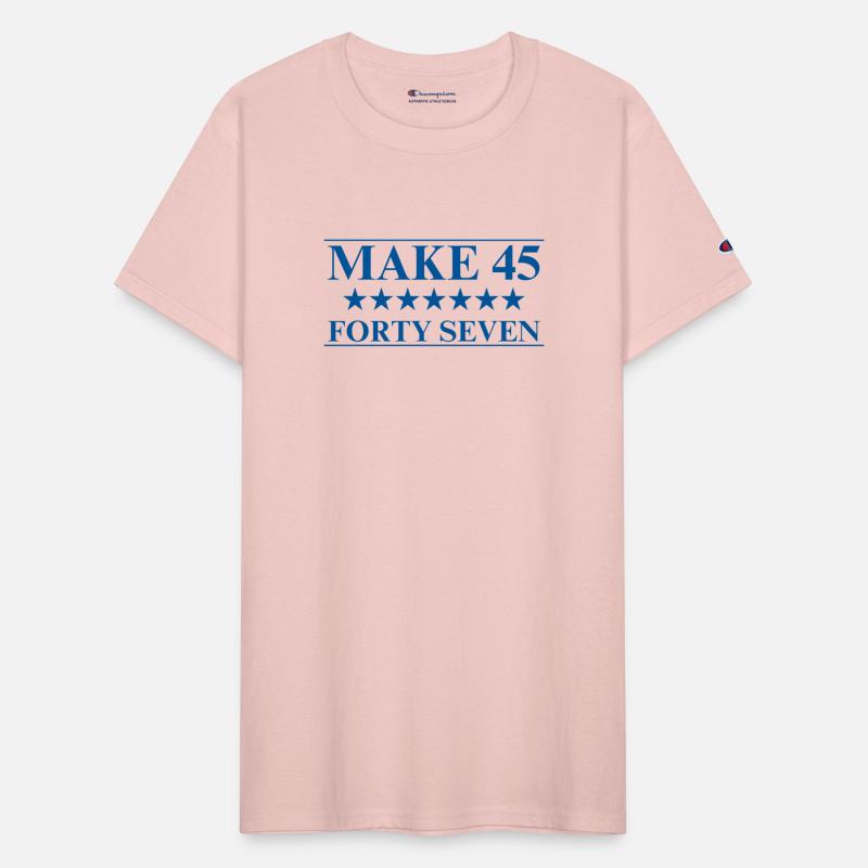 Make 45 Forty Seven Blue Text