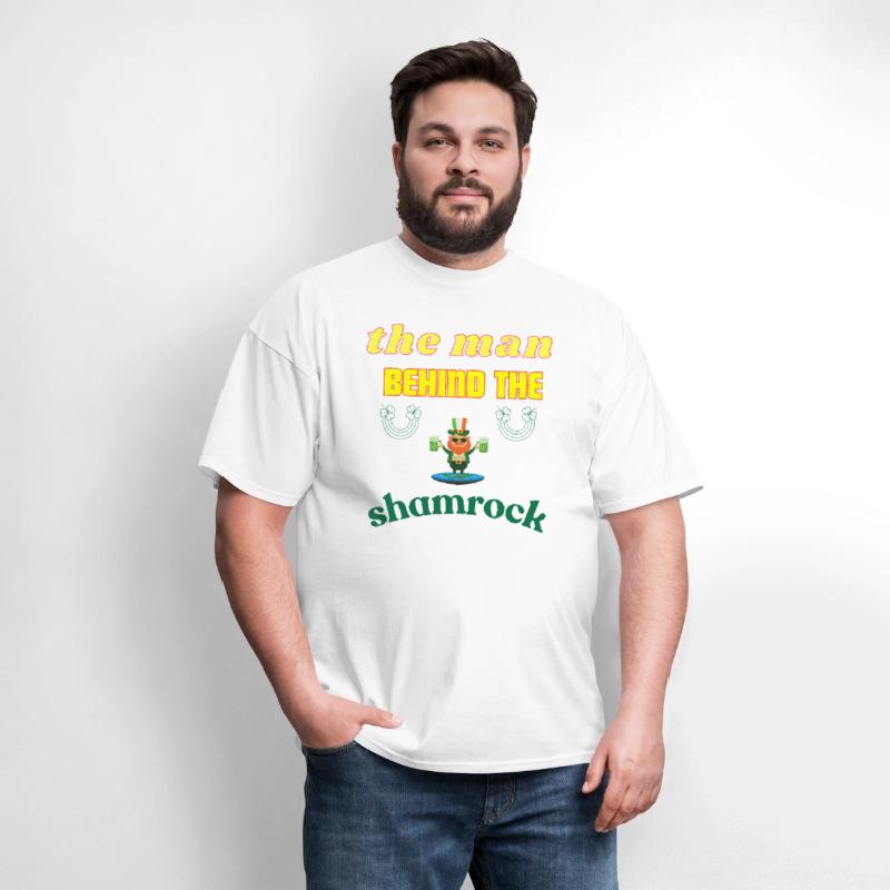 Man Behind The Shamrock Shirt St Patricks Day.