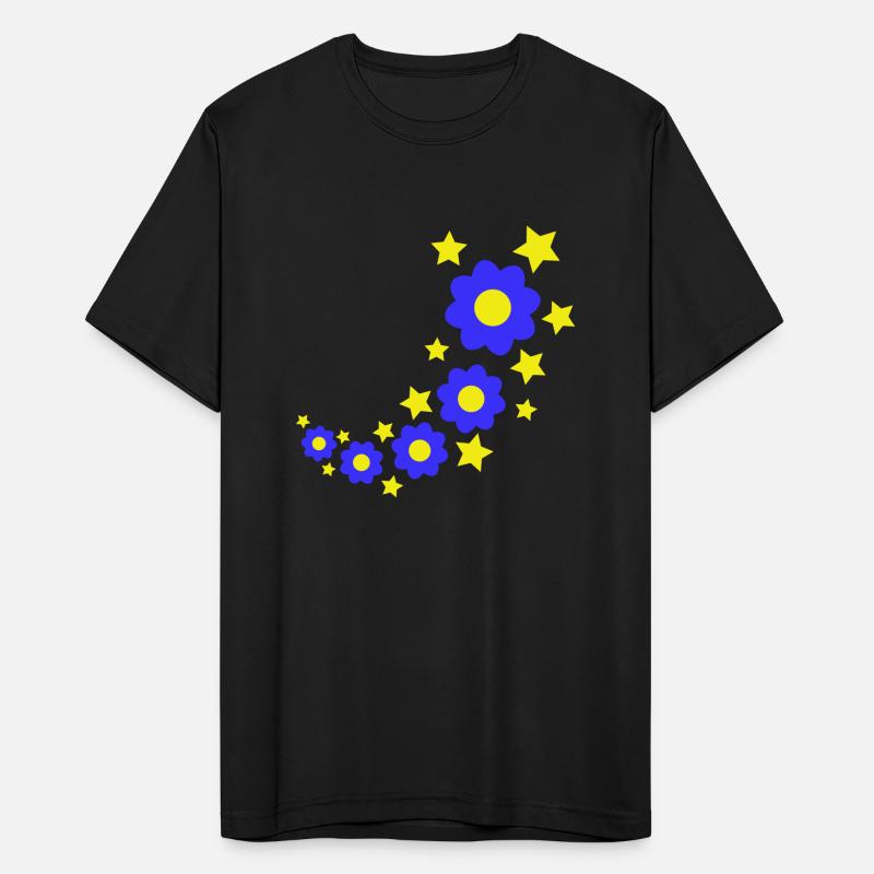 Many Pretty Daisy Flowers Decorative Stars Design