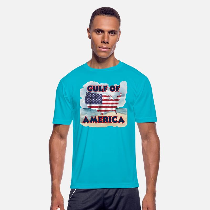 Map of American Flag Overlaying Waves