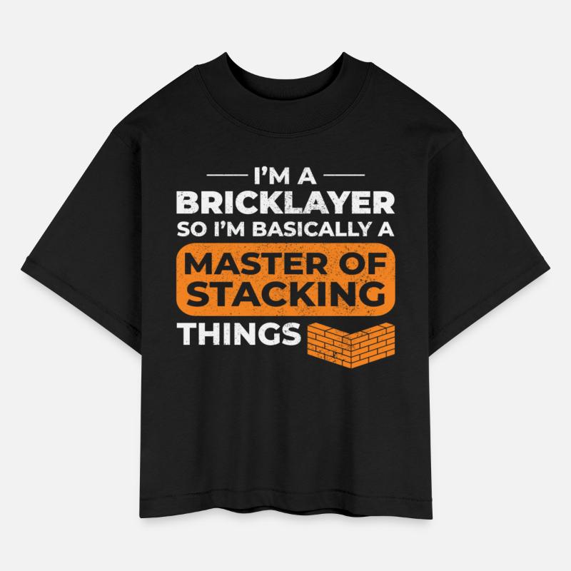 Master of Stacking Humorous Bricklayer Brick Mason