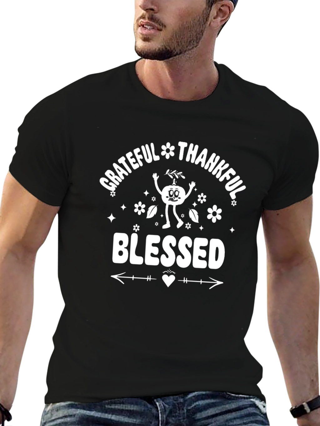 Grateful Thankful Blessed Graphic Tee
