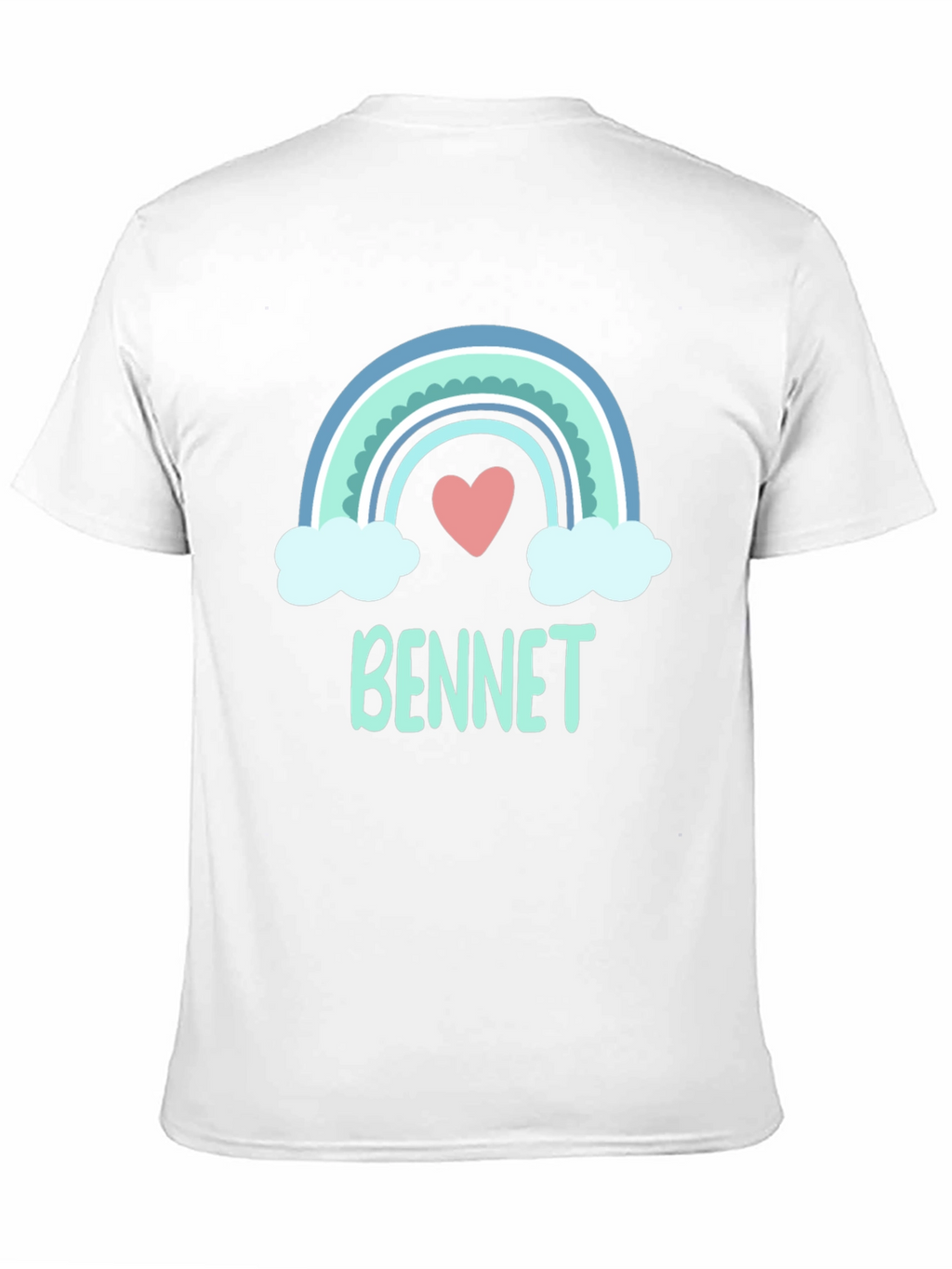 Bennet Rainbow Heart Black T-Shirt