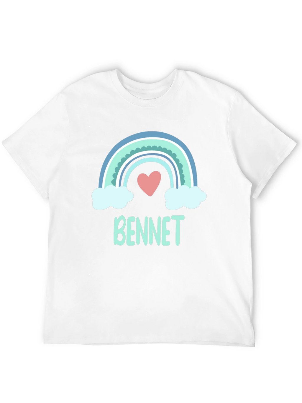 Bennet Rainbow Heart Black T-Shirt