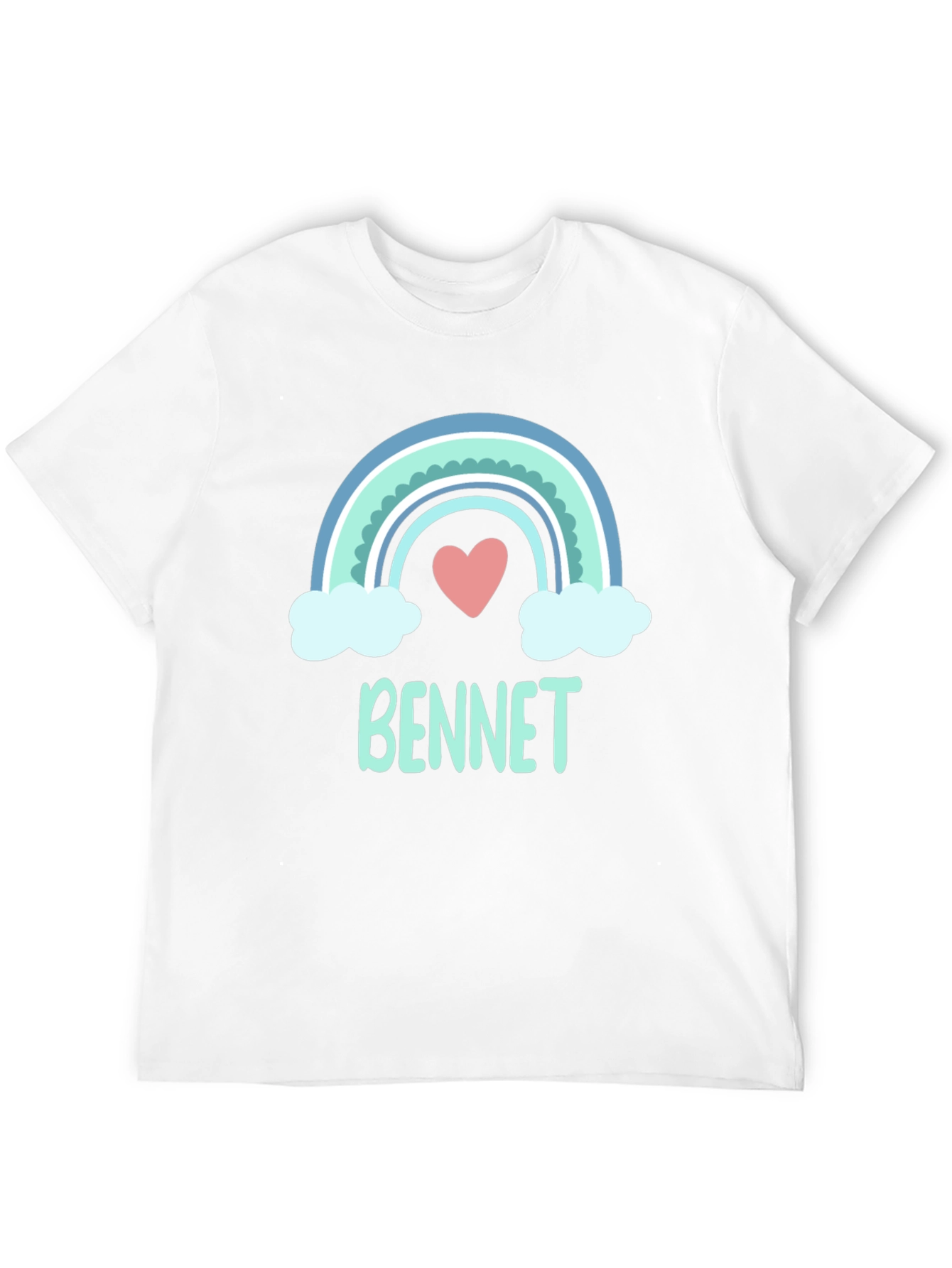 Bennet Rainbow Heart Black T-Shirt