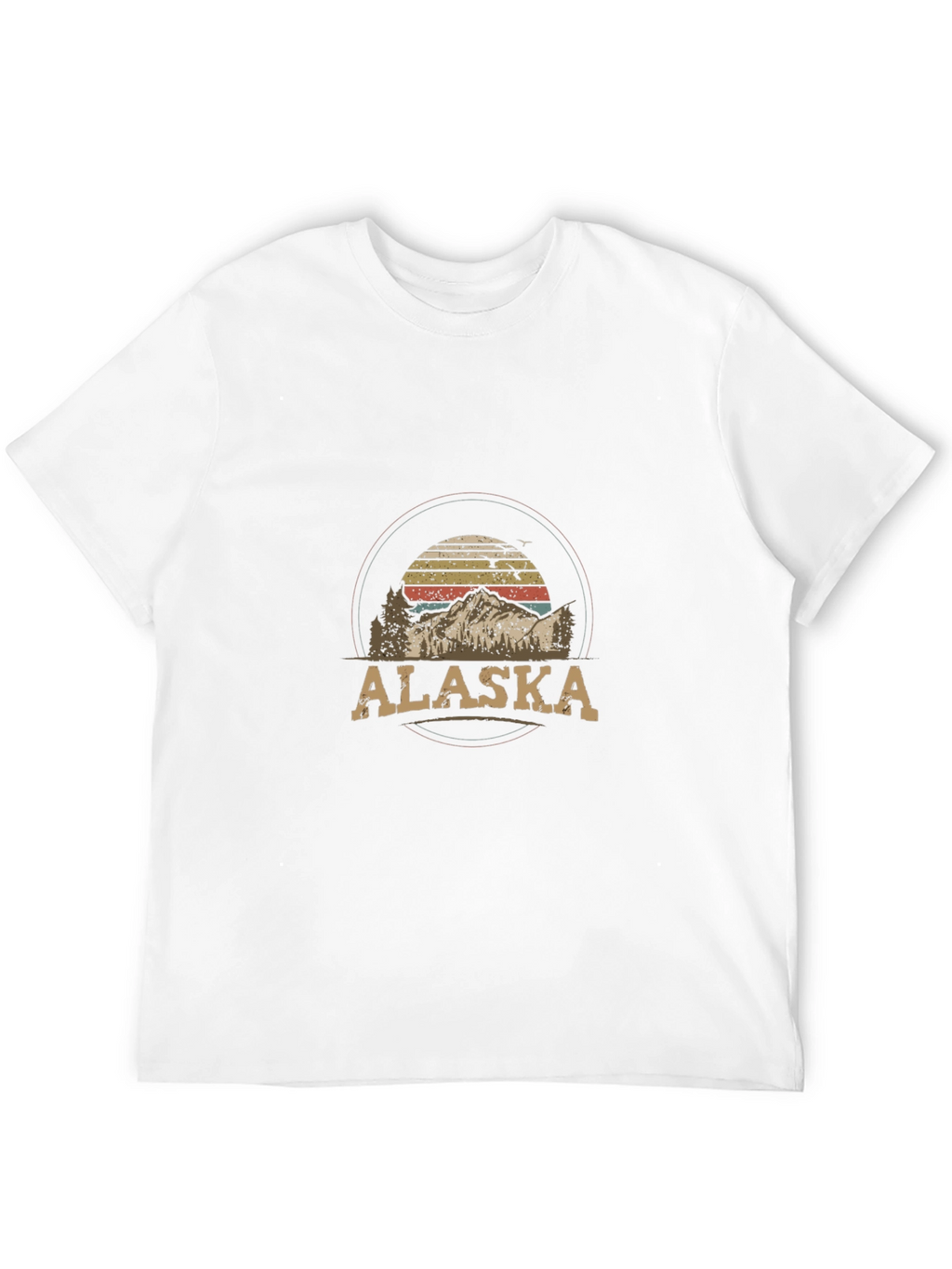 Alaska Mountain Graphic Tee - Retro Style T-Shirt