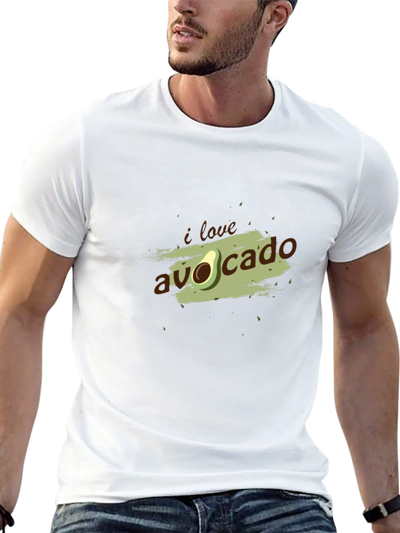 I Love Avocado Graphic T-Shirt - Trendy Casual Tee