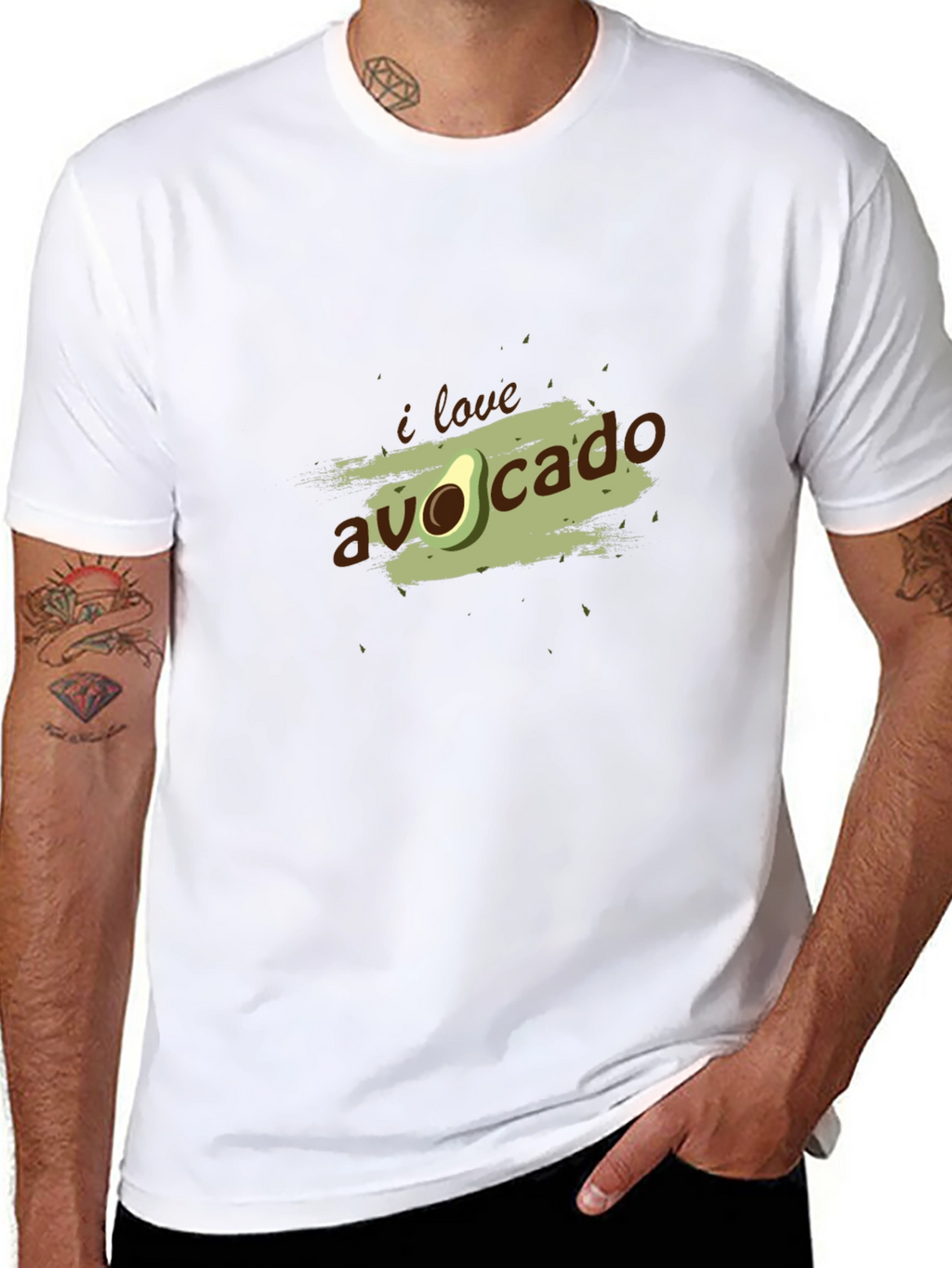 I Love Avocado Graphic T-Shirt - Trendy Casual Tee
