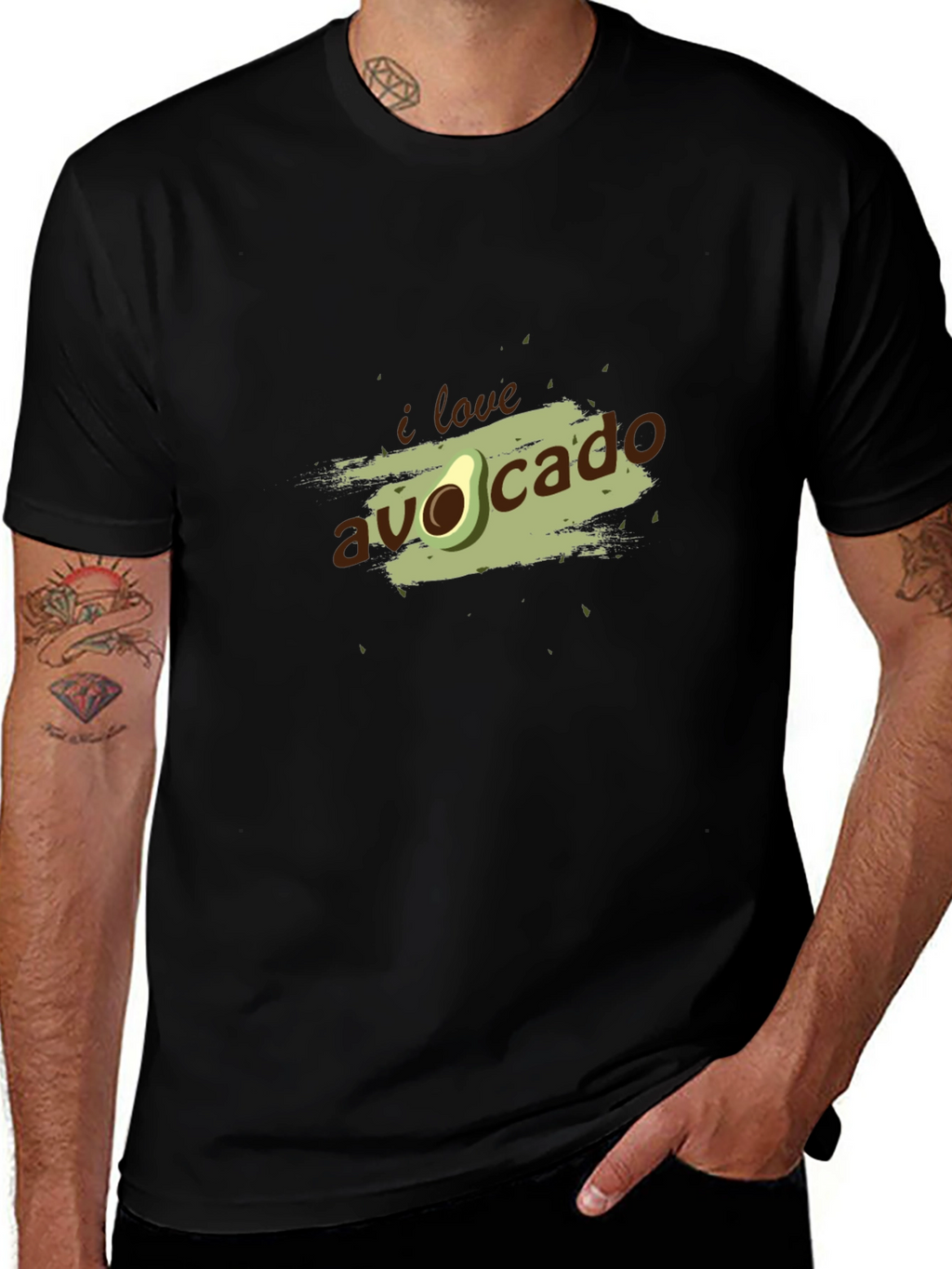 I Love Avocado Graphic T-Shirt - Trendy Casual Tee