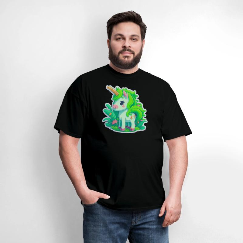 Meadow of the Graceful and Mystical Green Unicorn