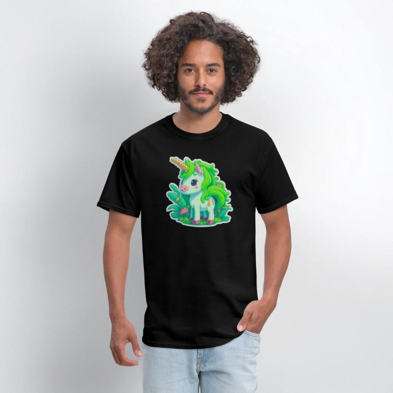 Meadow of the Graceful and Mystical Green Unicorn