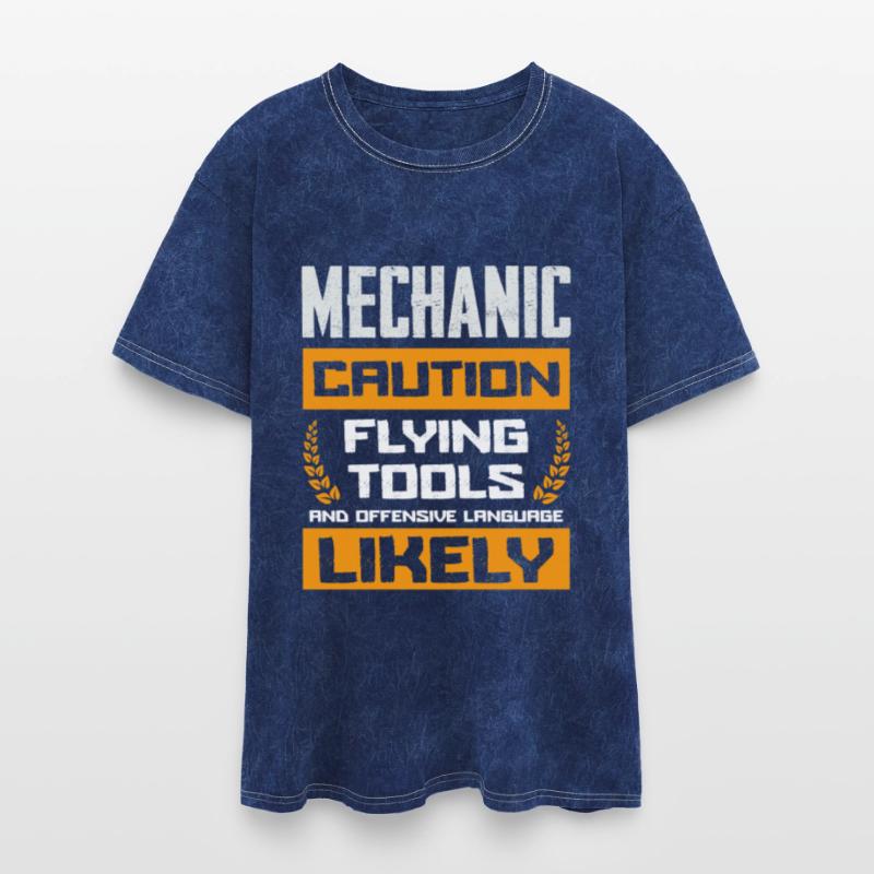 Mechanic Caution Flying Tools Warning