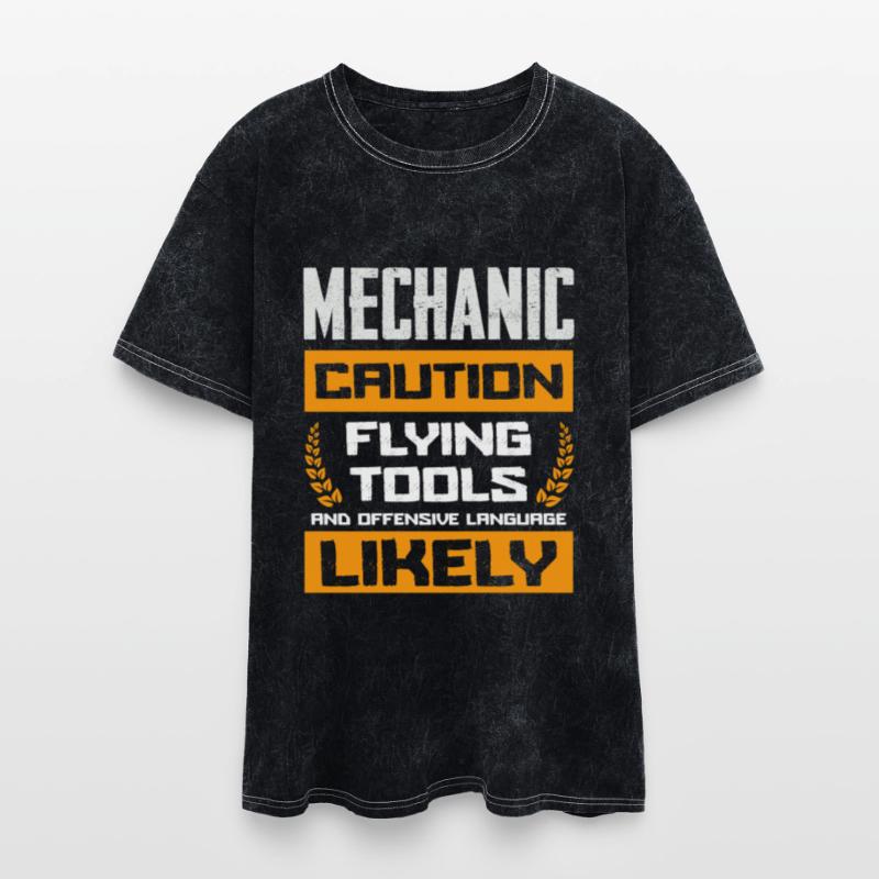 Mechanic Caution Flying Tools Warning