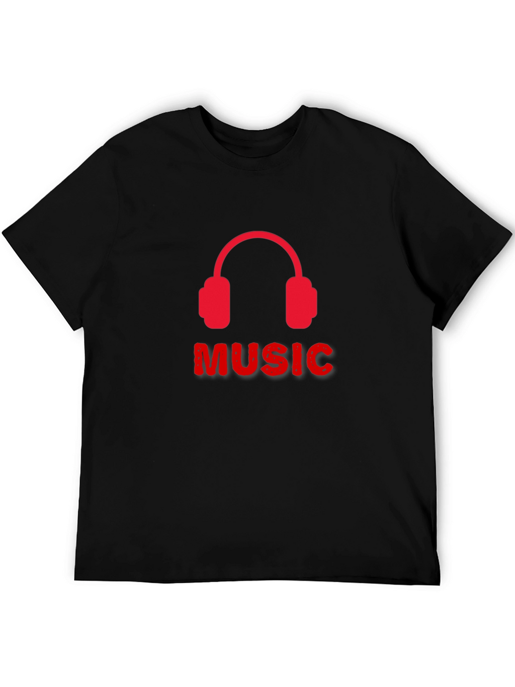 Music Headphone Graphic Tee - Black
