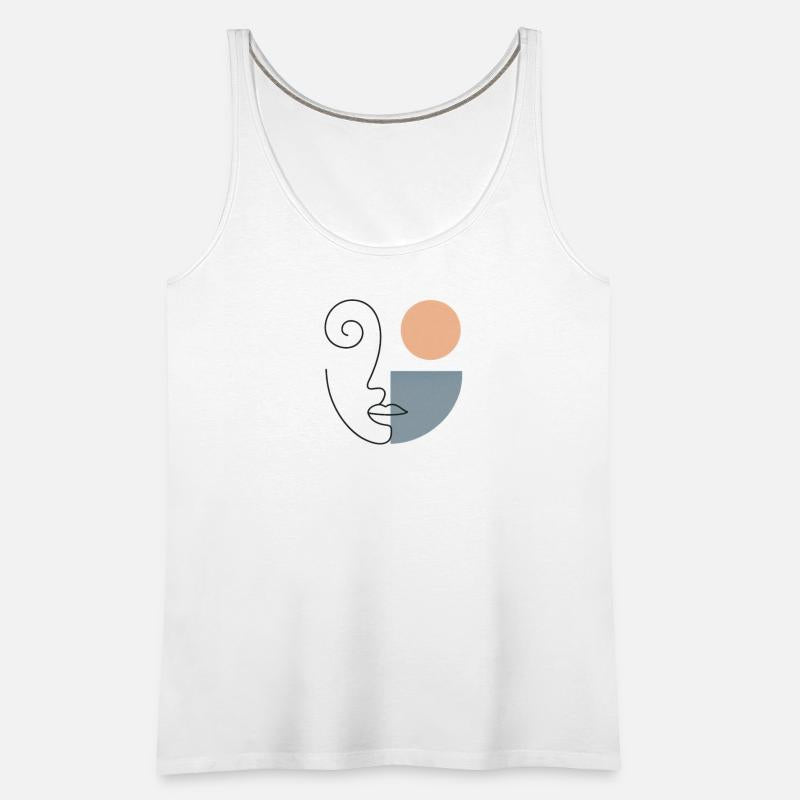 Minimalist Abstract Face Design for Apparel