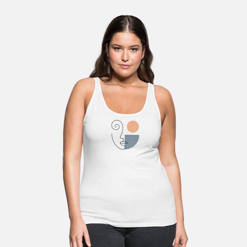 Minimalist Abstract Face Design for Apparel