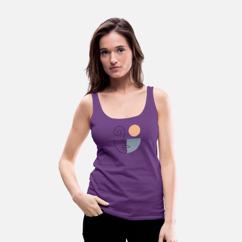 Minimalist Abstract Face Design for Apparel