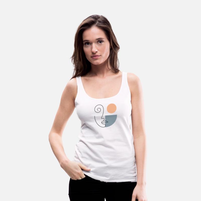 Minimalist Abstract Face Design for Apparel