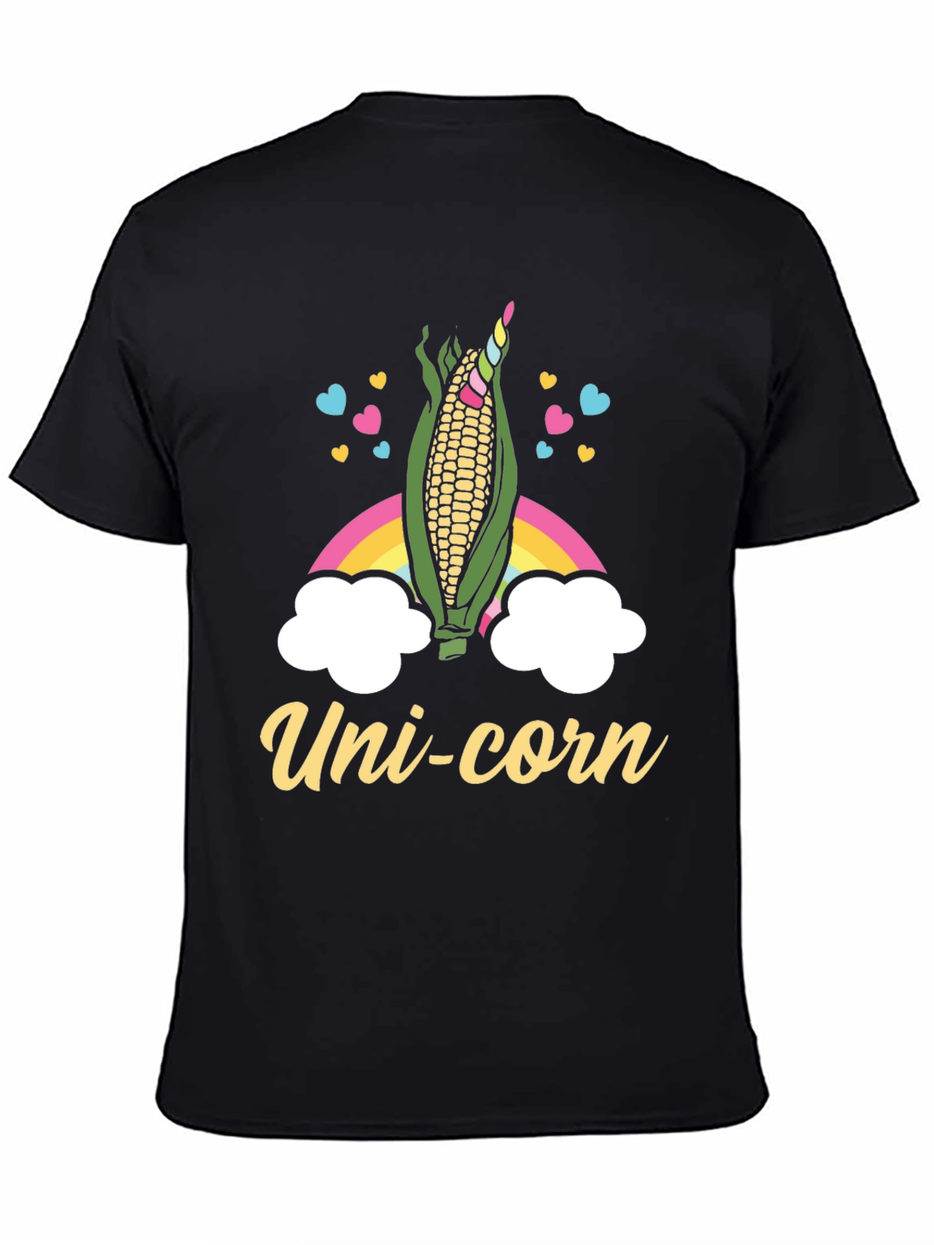 Uni-Corn T-Shirt Rainbow Corn Graphic Tee