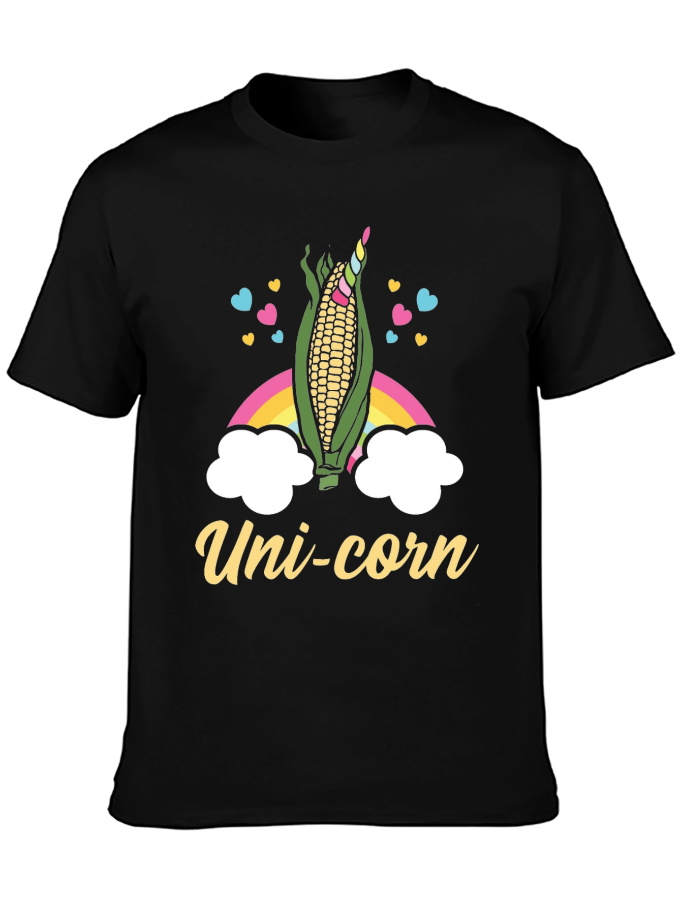 Uni-Corn T-Shirt Rainbow Corn Graphic Tee