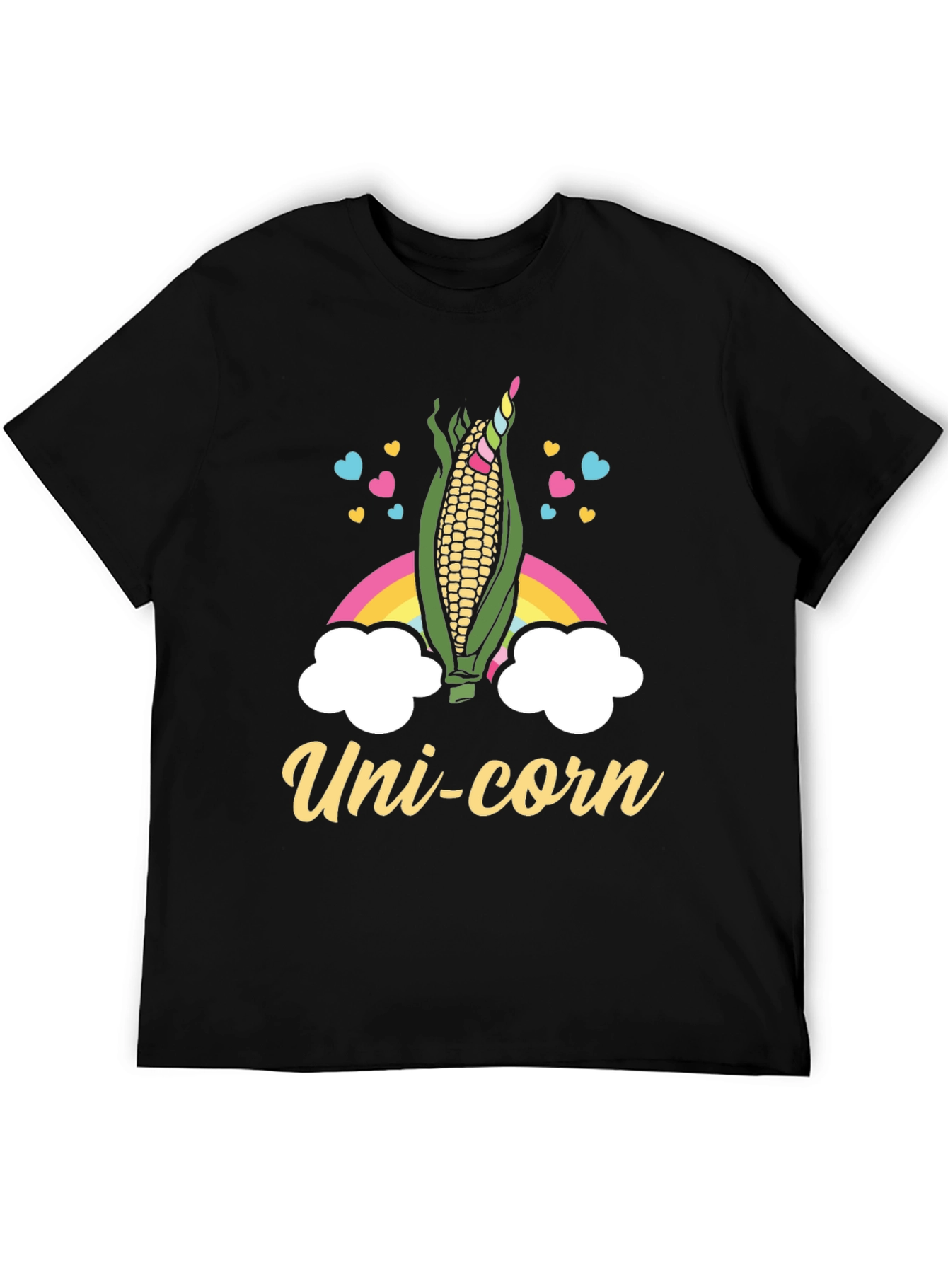 Uni-Corn T-Shirt Rainbow Corn Graphic Tee