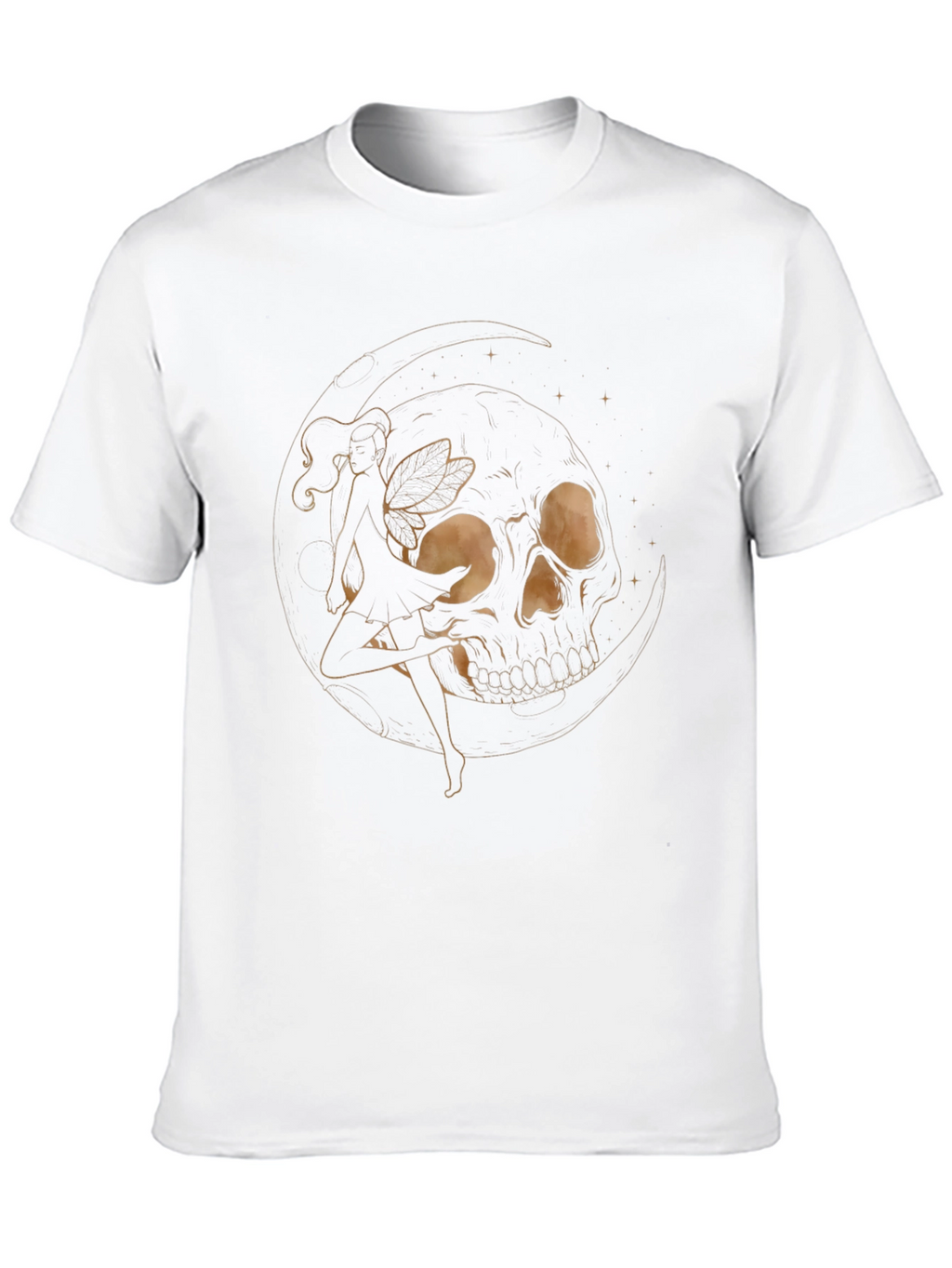 Skull Fairy Graphic Black T-Shirt