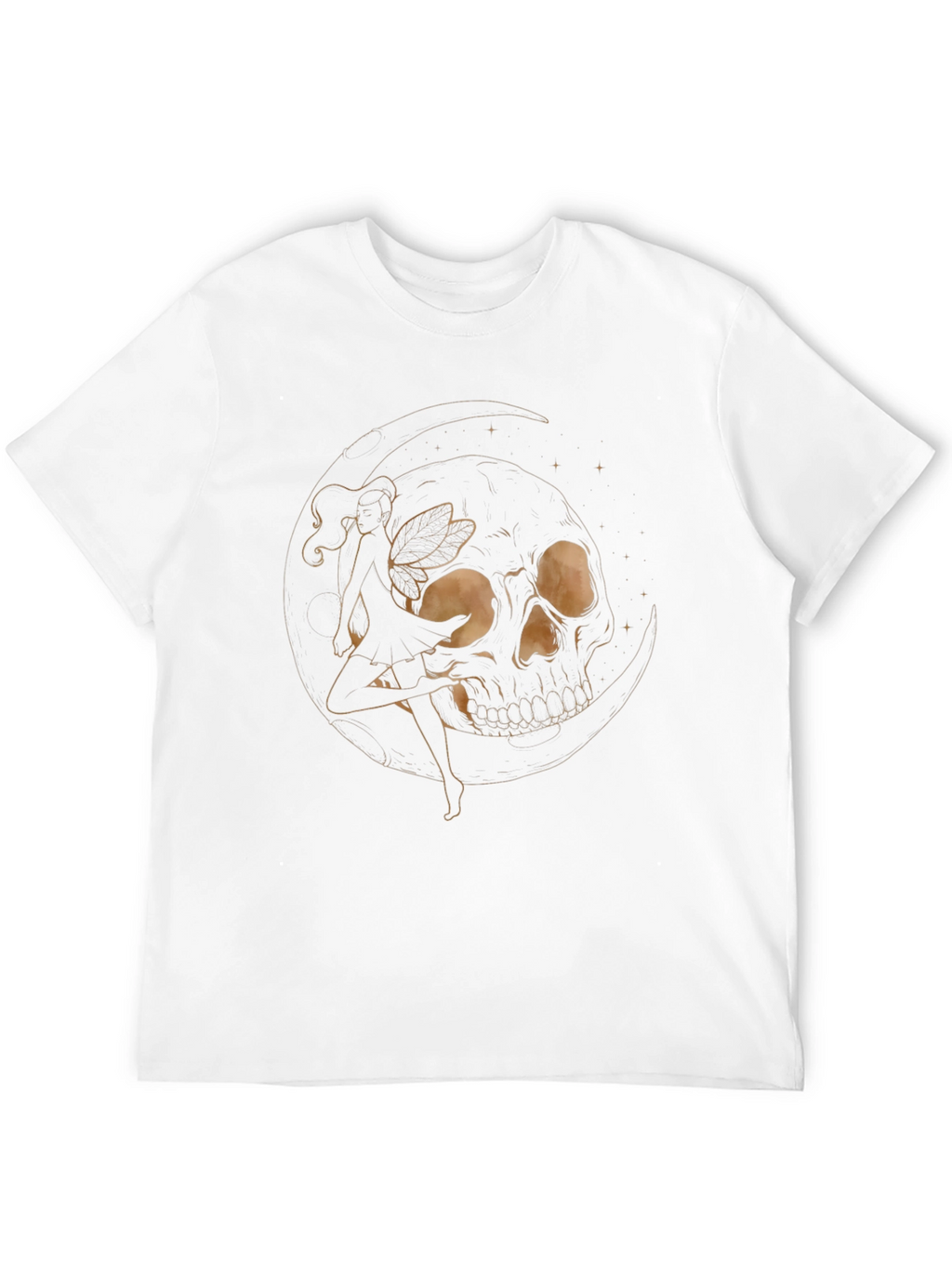 Skull Fairy Graphic Black T-Shirt