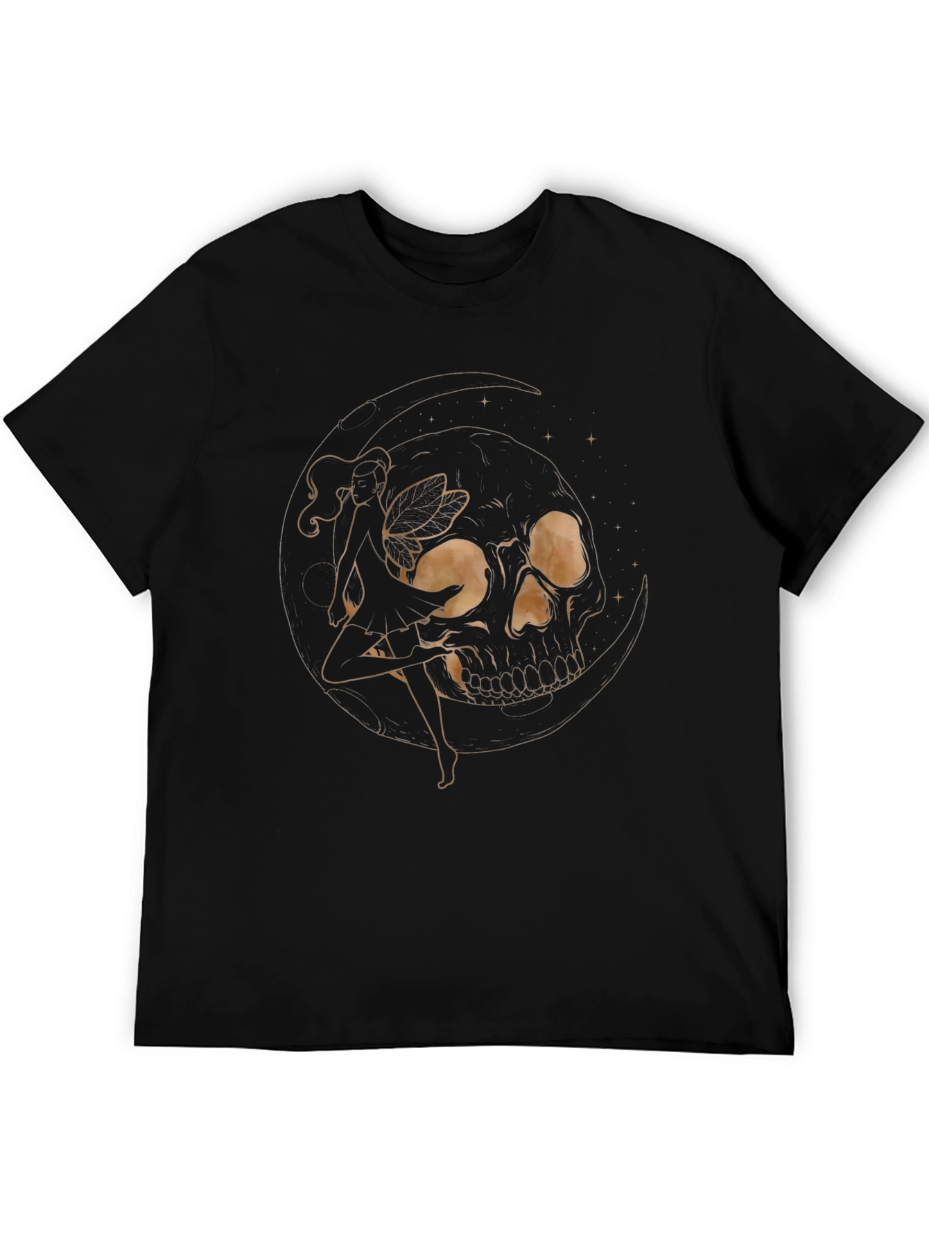 Skull Fairy Graphic Black T-Shirt