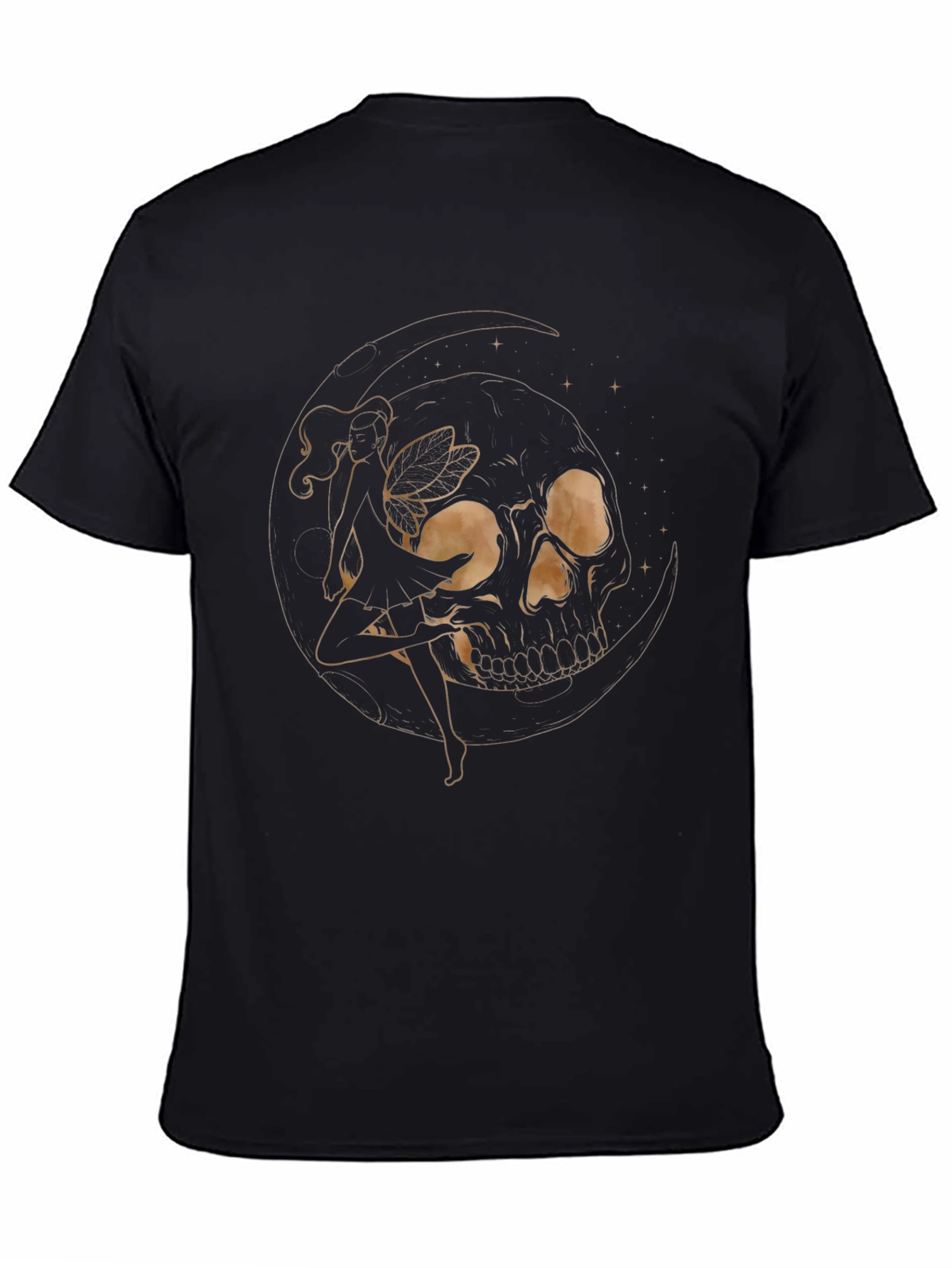Skull Fairy Graphic Black T-Shirt