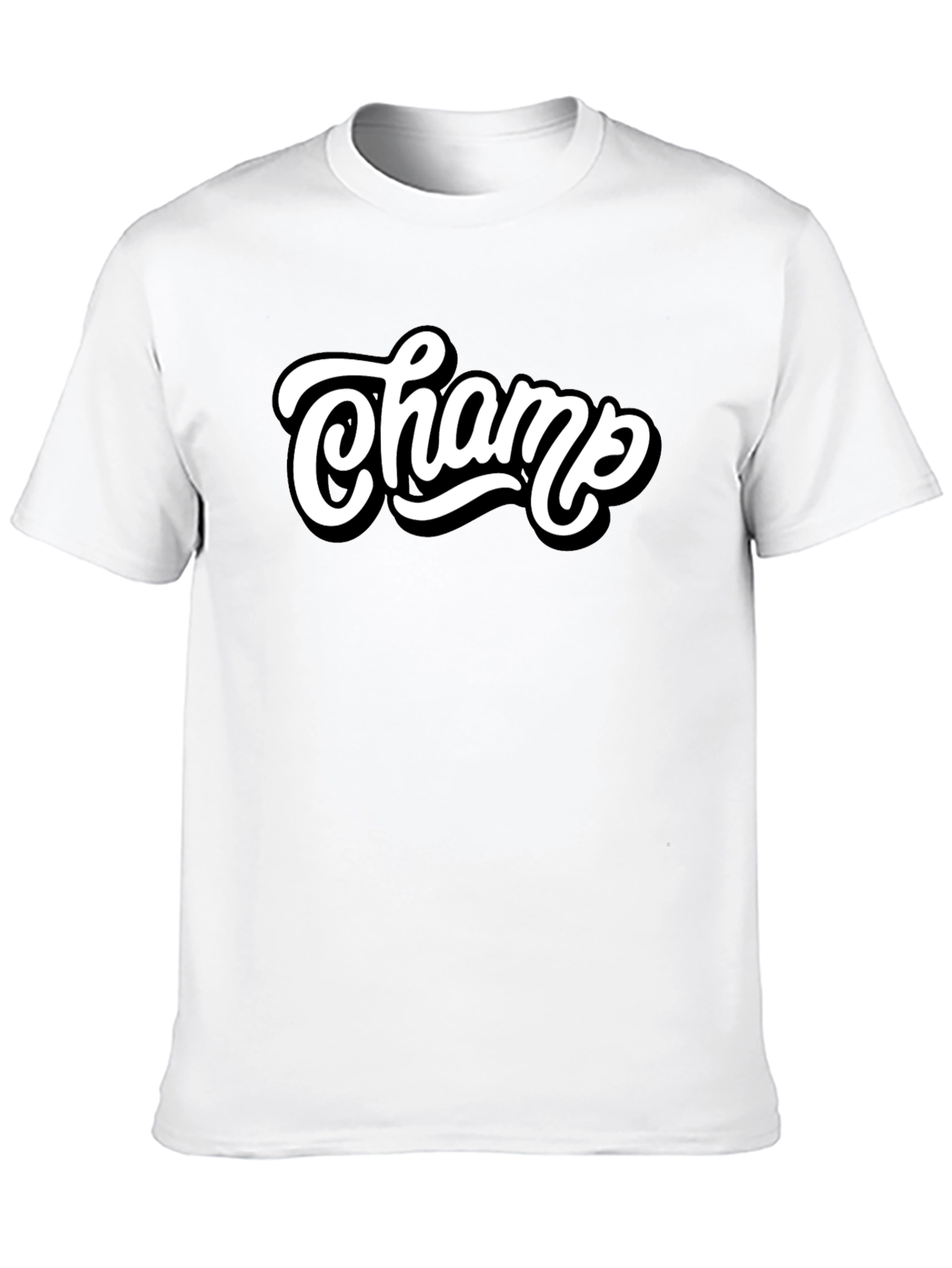 Champ Graphic Tee - Stylish Mens Black T-Shirt