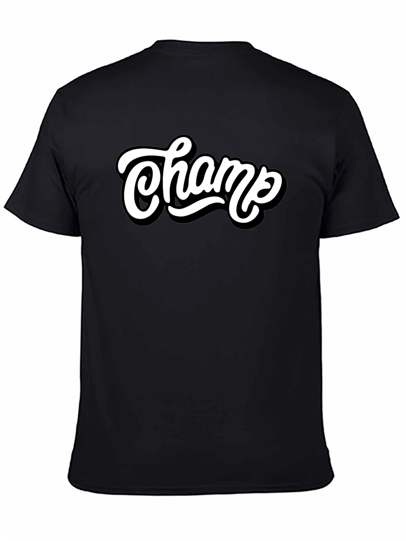 Champ Graphic Tee - Stylish Mens Black T-Shirt