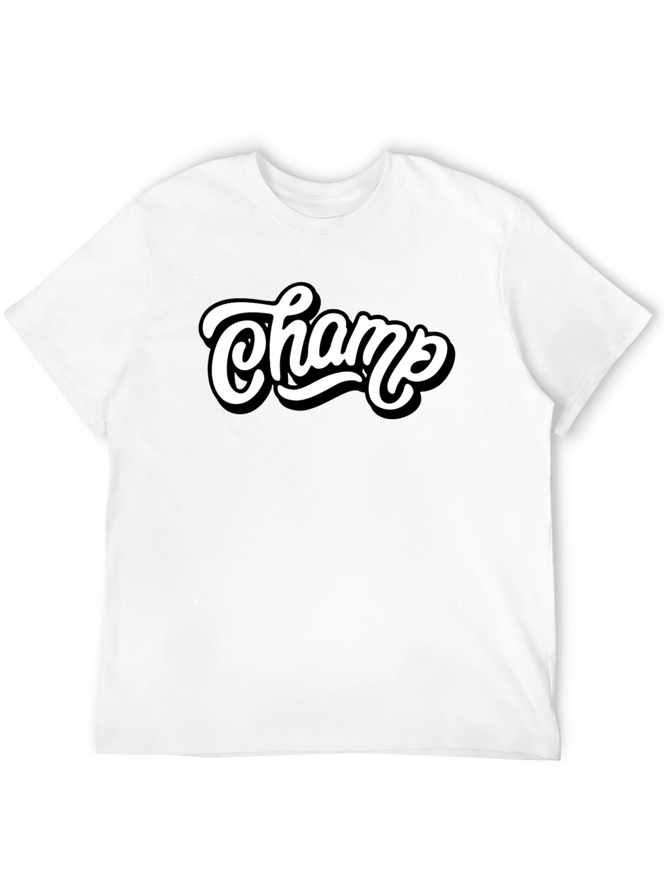 Champ Graphic Tee - Stylish Mens Black T-Shirt