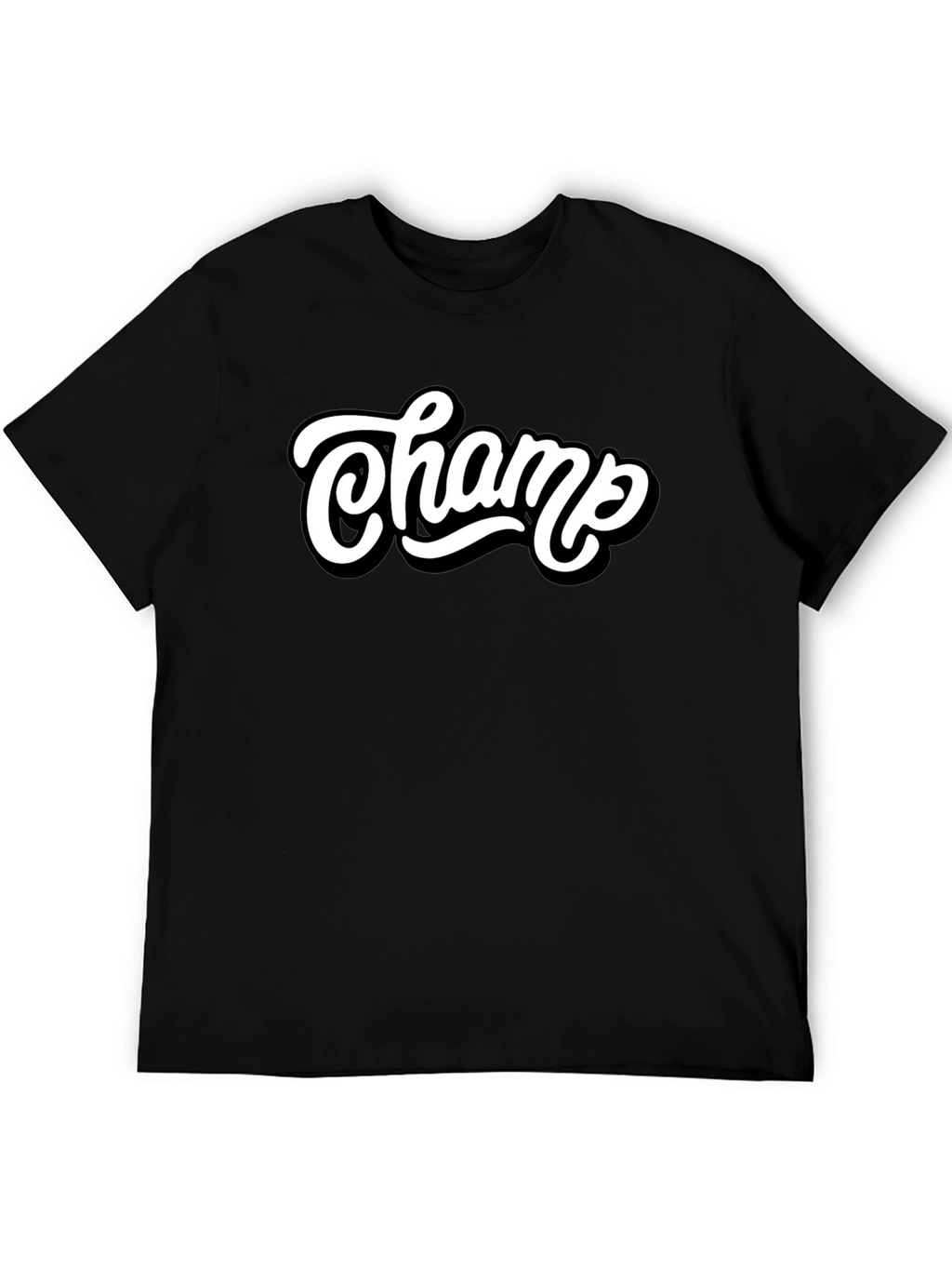 Champ Graphic Tee - Stylish Mens Black T-Shirt