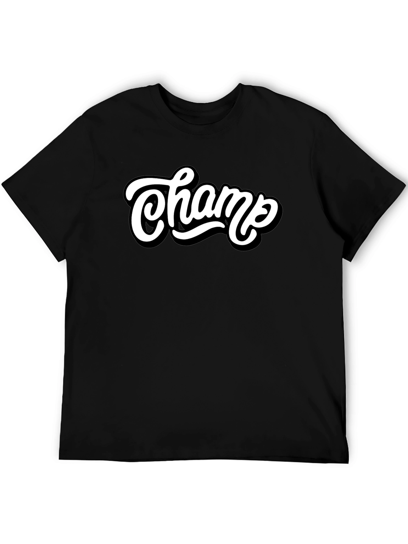 Champ Graphic Tee - Stylish Mens Black T-Shirt