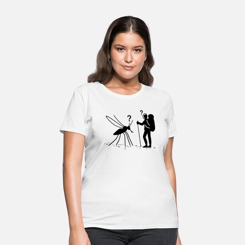 Mosquito mountain climber math science joke vector