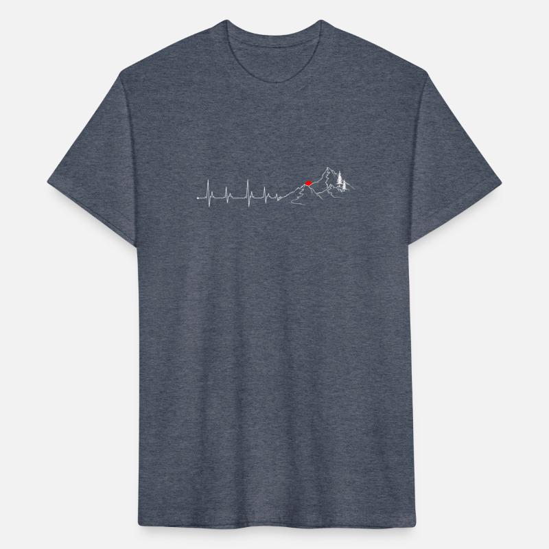 Mountain heartbeat red sun