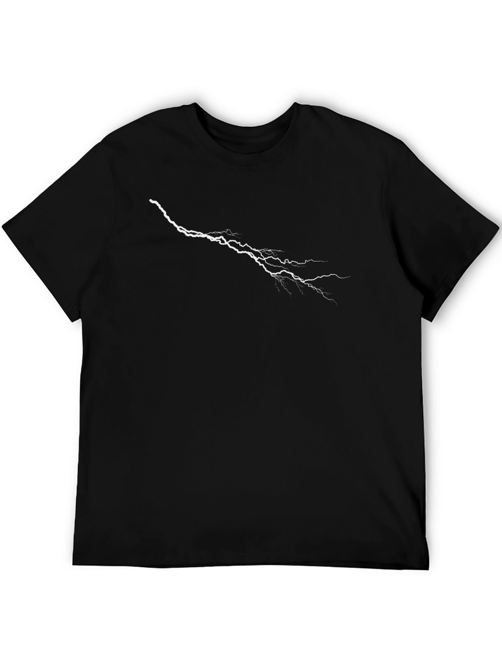 Black T-Shirt with Lightning Bolt Design
