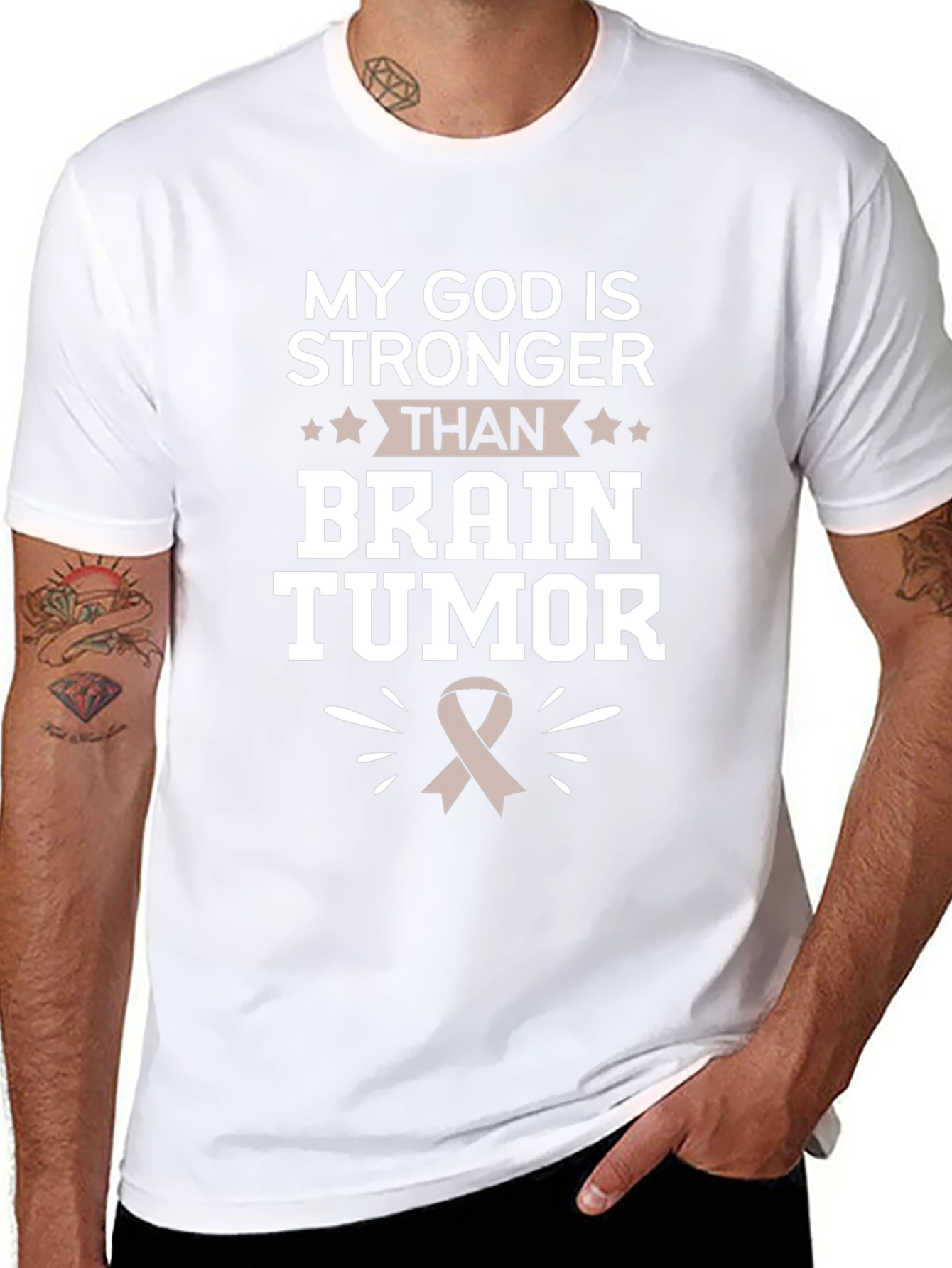 My God Is Stronger Than Brain Tumor T-Shirt