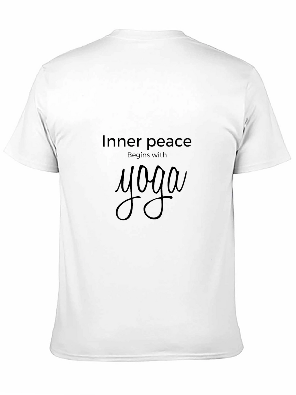 Inner Peace Yoga Black Graphic Tee Shirt