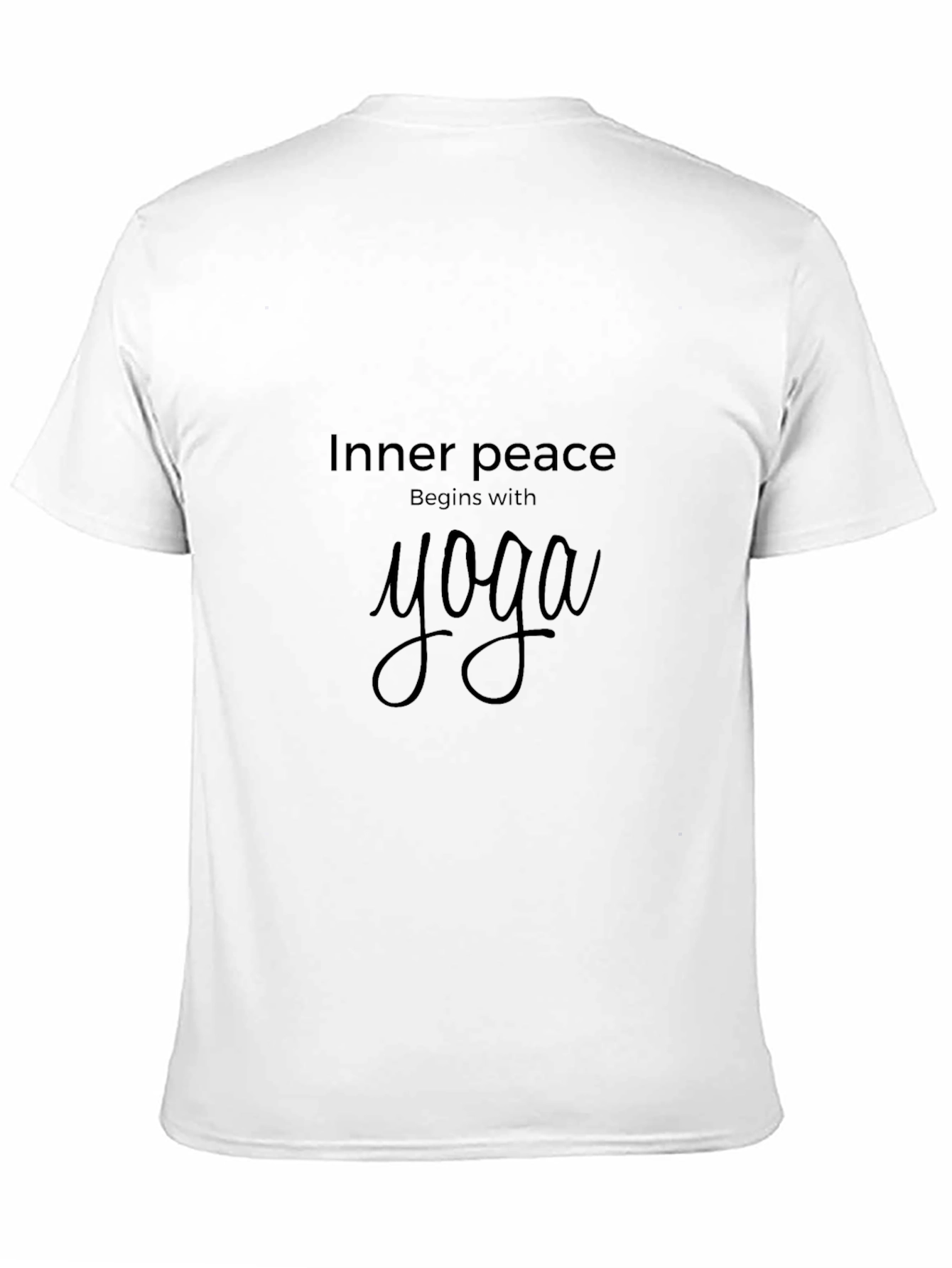 Inner Peace Yoga Black Graphic Tee Shirt