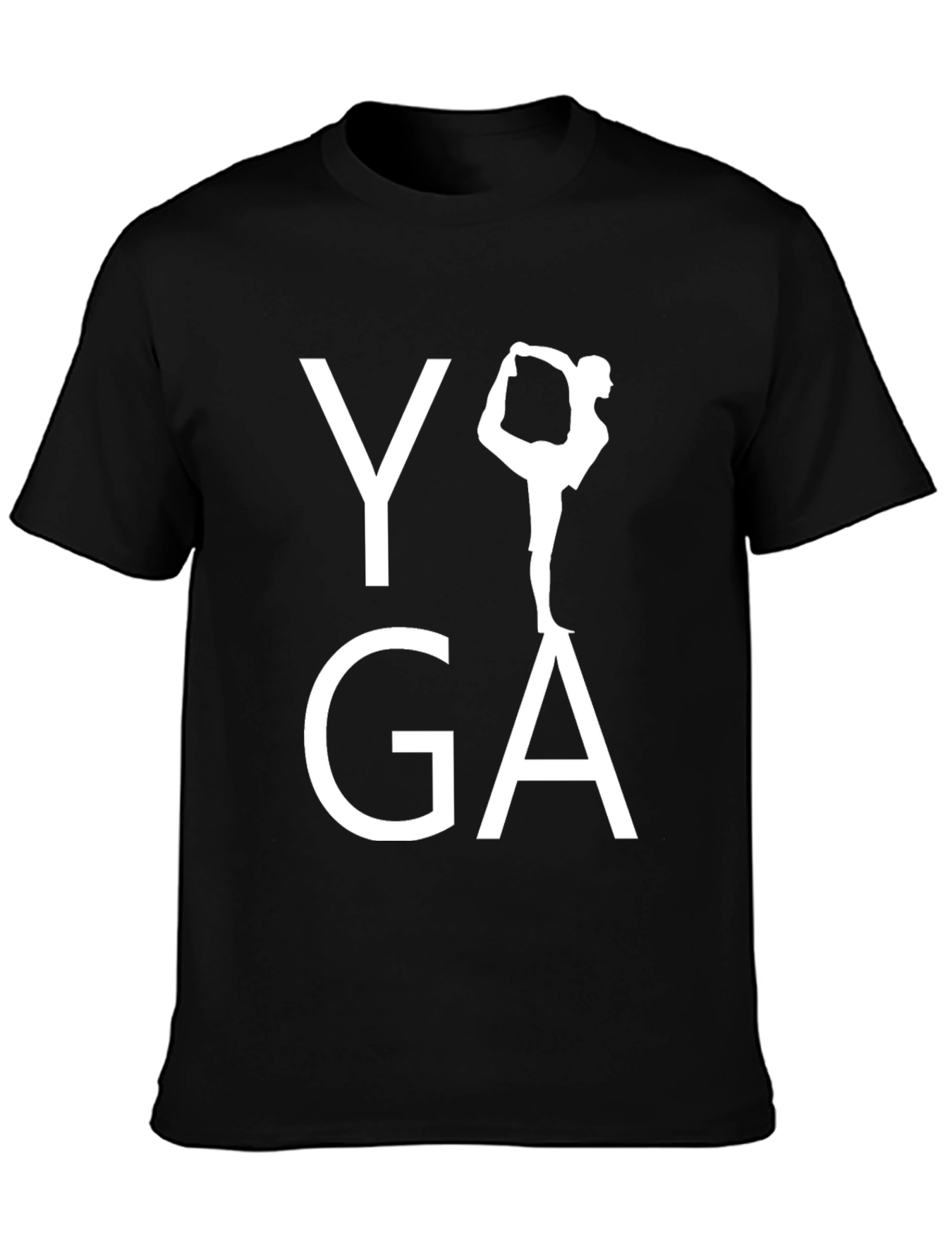 Yoga Pose Graphic Tee - Black