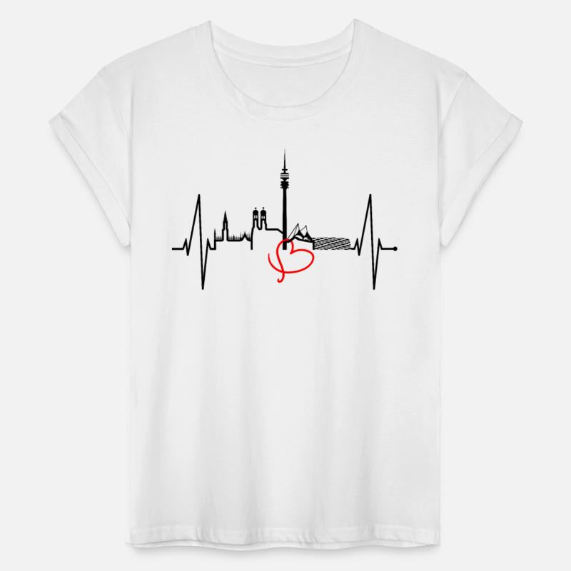 Munich Skyline Heartbeat Bavarian Oktoberfest Gift